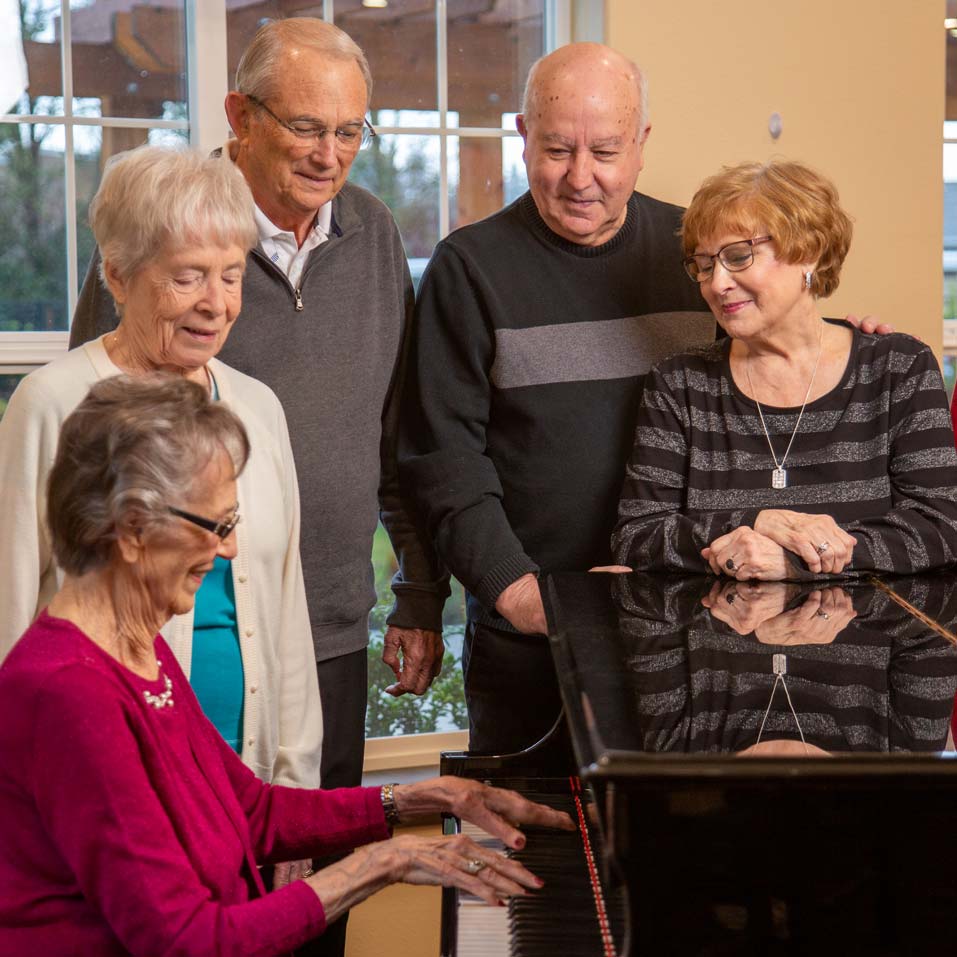 Albuquerque seniors playing piano